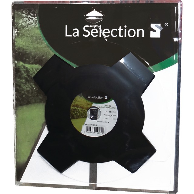 Lame Debroussailleuse Herbe Dense 4 Dents 230MM AL 25,4MM référence fournisseur 20312015